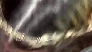 Pickup cute blonde girlfriend bent over for deepthroat blowjob doggystyle fucking with facial cumshot