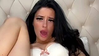 Horny British exchange student masturbates solo with toys to squirting orgasm.