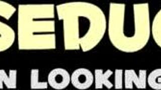 Stepmom and teen love getting their pussies stretched by big fat dick in taboo threesome licking