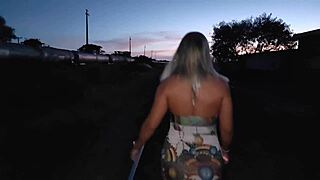 Holy shit, Luna Oliveira got her juicy Brazilian ass creampied outdoors by Vagninho's monster cock near the railroad tracks!