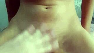 I love this hot fuck with my stepdad, handjob until jizz cums on my tight pussy as sexy student