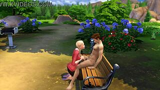 Dangerous blowjob happens in the park