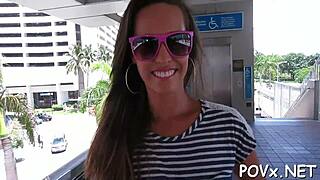 wicked cutie gets facial after rough pov blowjob and fucking in wild contest!