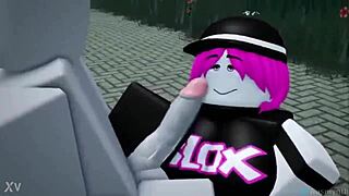 roblox animated video shows noob getting blowjob and anal assfucking in casual cartoon action with guest