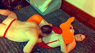 Whoa, diving into granny velma dinkleys sweet pussy in cosplay action 😏👅