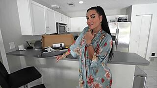 latina neighbor rides bwc in cowgirl and doggystyle while moaning loudly