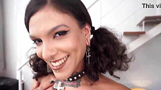 I Feel So Intense with Goth Qween Goddess Getting Double Anal Penetrated by 3 Huge Dicks in DAP DP Anal ATM with Monster Cocks BBC IR OB253BIGGB