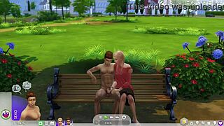 Dangerous blowjob happens in the park