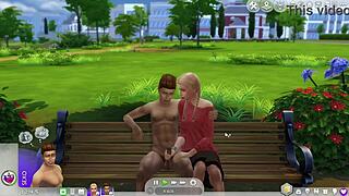 Dangerous blowjob happens in the park