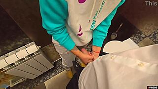 Teacher Cums Hard in My Panties Inside School Toilet Now!