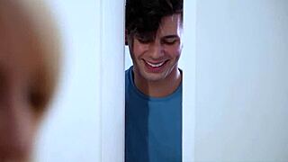 Horny young stepson BANGS big tits blonde milf stepmom in shower!