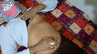 Damn, my horny stepsister begged me to milk her big tits and pound her hairy Indian pussy hard!