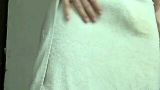 Brazilian amateur spies on big cock solo masturbation with cumshot during massage session