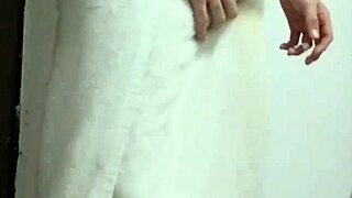 Brazilian amateur spies on big cock solo masturbation with cumshot during massage session