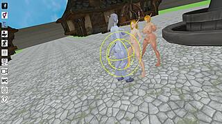 in the hornycraft 0 1 1 beta update for this warcraft porn game, a horny ladyboy with big tits and big cock gets oiled up in a cage. she takes monster cock anal fucking with feet play.