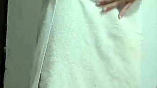 Brazilian amateur spies on big cock solo masturbation with cumshot during massage session