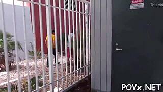 wicked cutie gets facial after rough pov blowjob and fucking in wild contest!