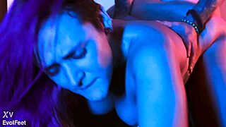 Goddess Gets Feet Licked And Pussy Fucked With Deepthroat Choking And Gagging In Close Up