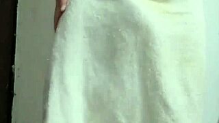 Brazilian amateur spies on big cock solo masturbation with cumshot during massage session