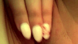 shaved pussy gets intense solo masturbation session