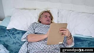 Beautiful 18+ latina nurse fulfills old man's wish