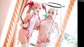 xuxu cosplay continues the jerk off challenge in costumes for part 2