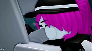 roblox animated video shows noob getting blowjob and anal assfucking in casual cartoon action with guest