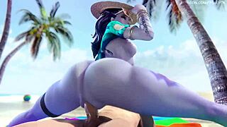 I'm Overwatch Widowmaker With Big Ass Getting Beach Sex From Monster Cock