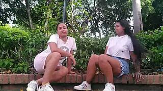 Today a pair of adventurous lesbians got bold and masturbated their pussies in a public park.