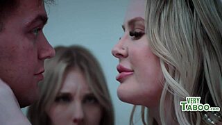 in this christian family gathering the milf mommy and mother in law join taboo teen group fun with not son and not daughter in wild 3some lust