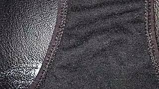 Discovered stepdaughter's dirty panties and bras tossed in garbage can with sexy fetish vibe.