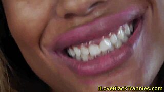 Beautiful Black Trannies Boldly Toy Their Asses in Close-Up Cumshot Action