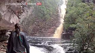 sexo ao ar livre in bahia waterfall with big ass brazilian brunette alenaohub riding big cock outdoors 😍🍆