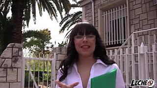 Spanish teen with BIG juicy ass and pussy gets FUCKED missionary on tv set in amateur session.