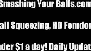 Imagine Busting Your Balls Under My Pointy High Heels In Femdom Action