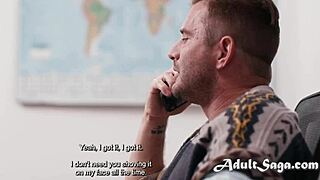 Hey, colleagues caught me wanking to those black board boobies with Katrina Colt, Kenzie Taylor, and Nathan Bronson.