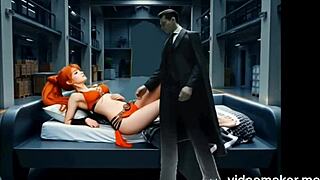 gorgeous little redhead blossom meets prof u evil twin