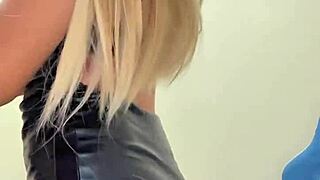 Linda Transexual Shows Off Black Outfit And Rich Breasts