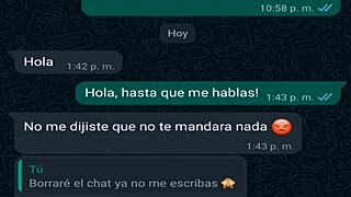 my latina friend in mini shorts gets excited during our whatsapp web chat as homemade amateurs