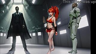 gorgeous little redhead blossom meets prof u evil twin