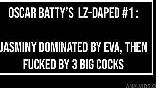 lz-daped jasminy villar dominated by eva then fucked by 3 huge dicks dap anal fisting atm spit 😈
