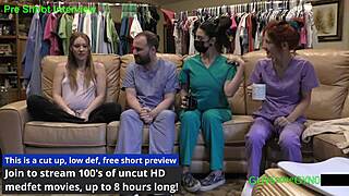 Maverick Williams goes through his yearly physical with nurse roleplay involving gloves and hospital humiliation behind the scenes.