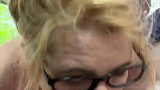 whoa, this streetwalker with glasses deepthroats that cock and swallows every cum drop in the car 😏🍆