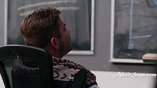 Hey, colleagues caught me wanking to those black board boobies with Katrina Colt, Kenzie Taylor, and Nathan Bronson.