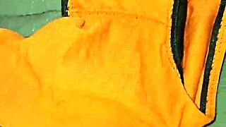 Discovered stepdaughter's dirty panties and bras tossed in garbage can with sexy fetish vibe.