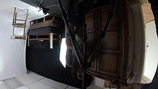 Skinny slut Mandy Mynxx chokes on cock in deepthroat blowjob, gagging hard during intense oral session