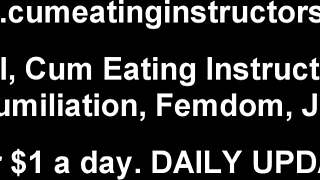 I want you to eat your own cum for me right now you naughty little pervert.