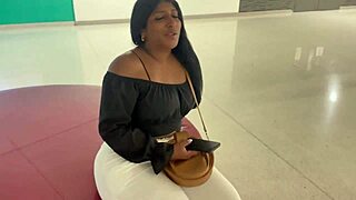 I spot this big ass brunette getting pounded rough by a horny stranger's massive interracial cock