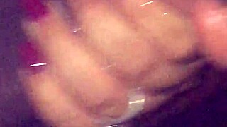 Sloppy deepthroat from fat bbw latina on big black cock in car