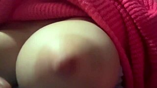 Horny Italian milf Artemisia Love shows off her big natural tits in close-up, bouncing with hard nipples in slow motion.